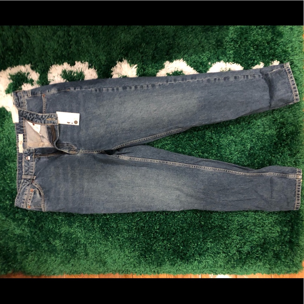 Top Shop High Waisted Dark Wash Jeans - 32x32